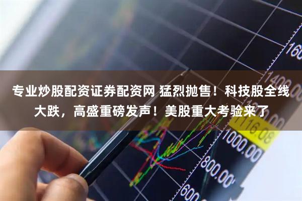 专业炒股配资证券配资网 猛烈抛售！科技股全线大跌，高盛重磅发声！美股重大考验来了